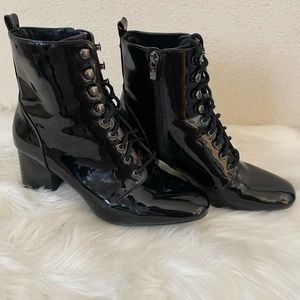 Black Patent Leather Boots
